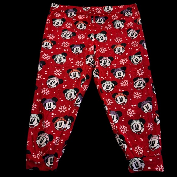 Disney Mickey Mouse Fleece Lounge Cuffed Pajama Pants 2X 18W-20W #260‎ - Picture 1 of 7
